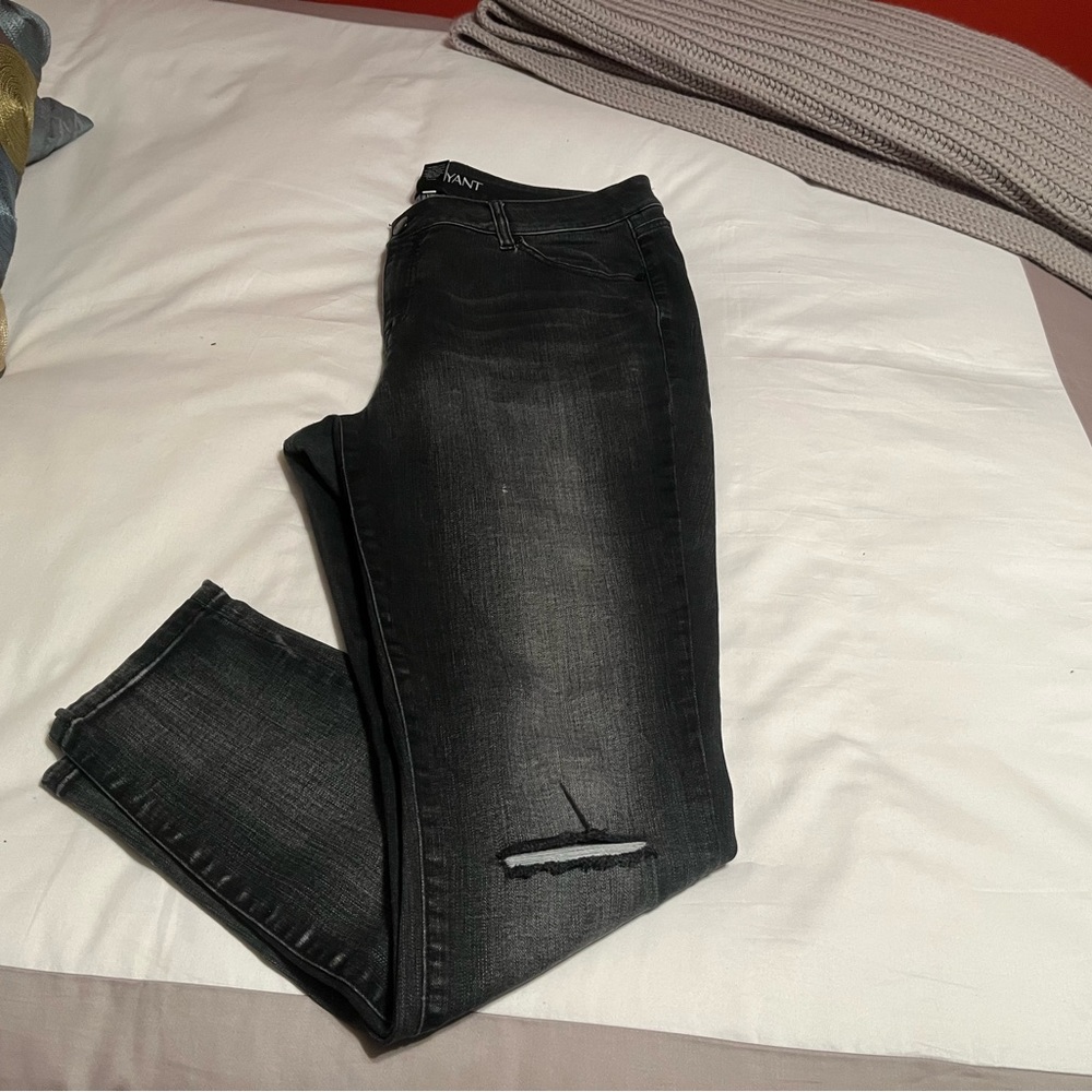 Black slim leg jeans